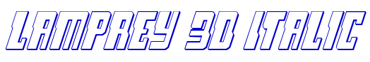 Lamprey 3D Italic police de caractère